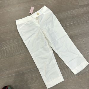 Ann Taylor Cropped signature petite 0P dress pants white